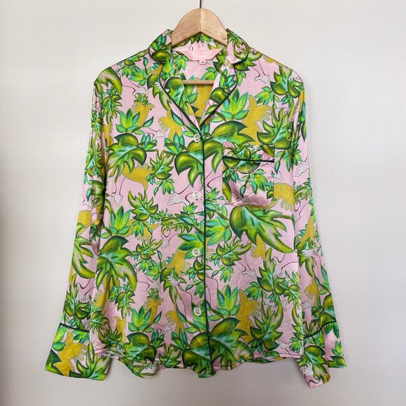 Shhh Silk Other - Nechita x ShhhSilk Beverly Hills Hotel Silk Pajama Top Sz S/M Small Medium